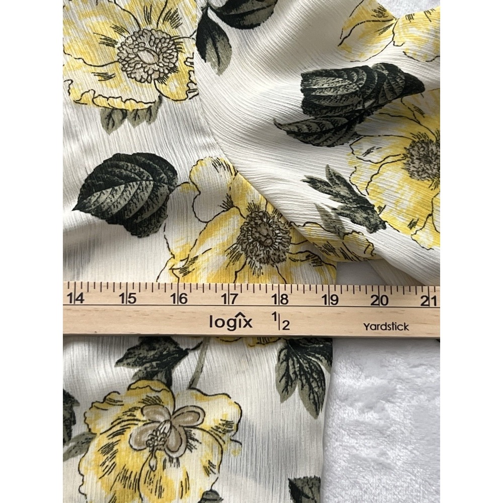 Rue 21 Women's Yellow White Long Sleeve Crop Top Size M - Picture 7 of 7
